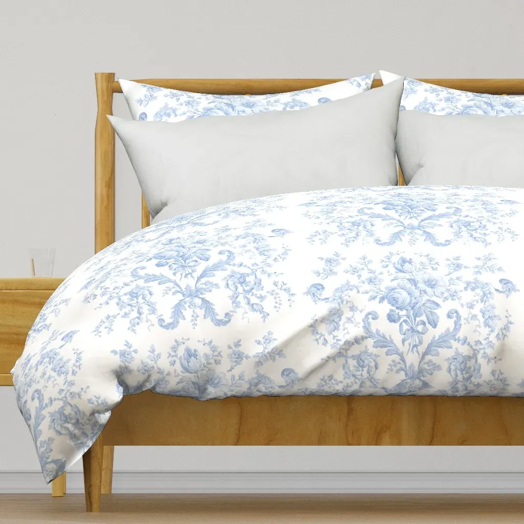 Faded Rococo Duvet Cover - Light Blue product