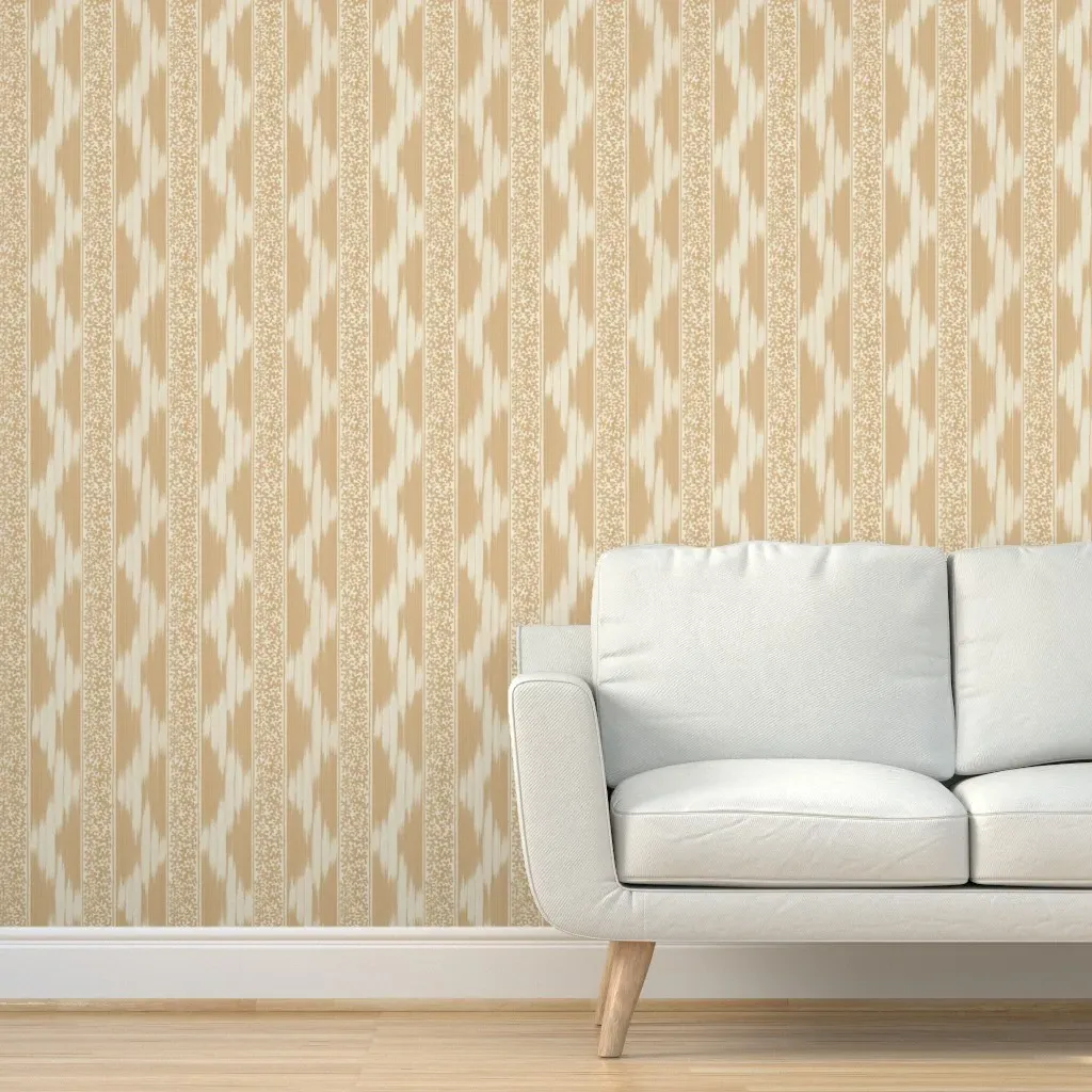 Fairfield Stripe Peel and Stick Wallpaper - Butterscotch and Deep Cream product