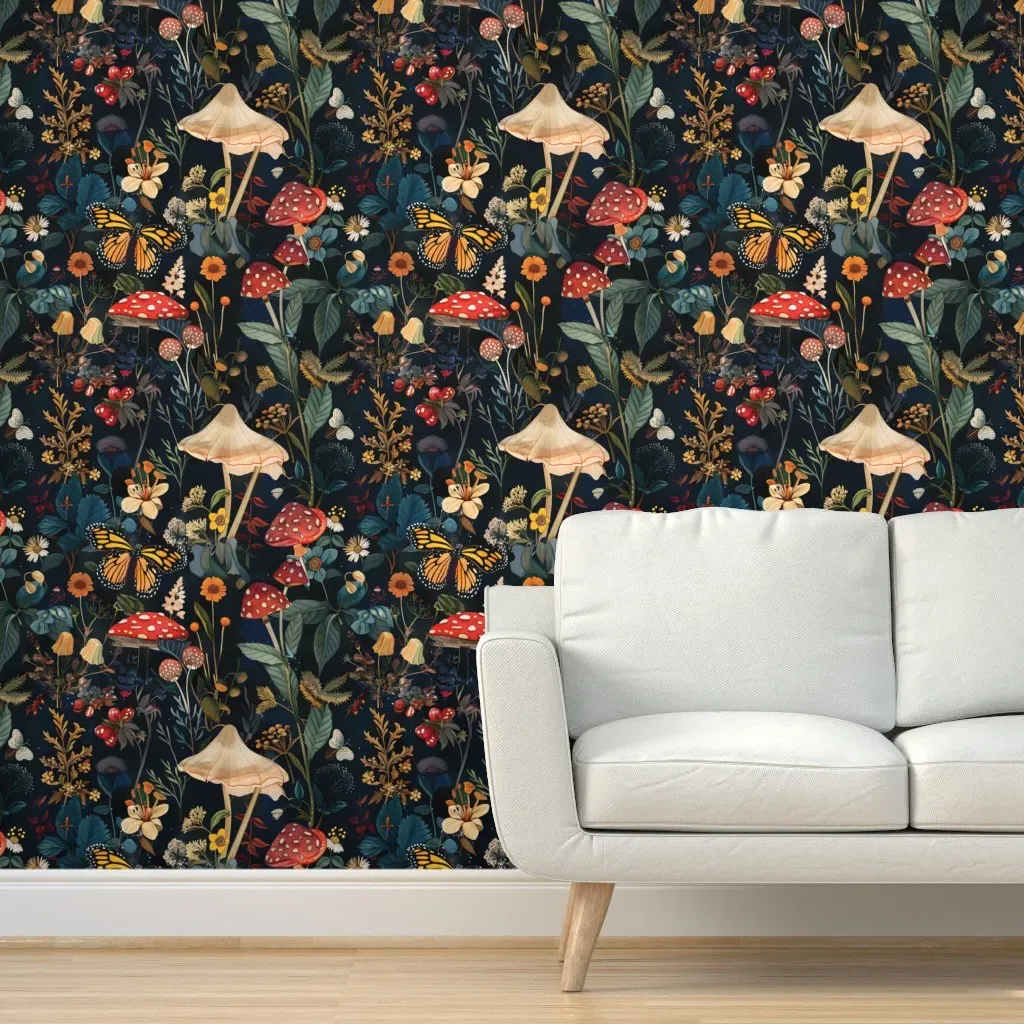 Fairy Forest Peel and Stick Wallpaper - Dark Teal product