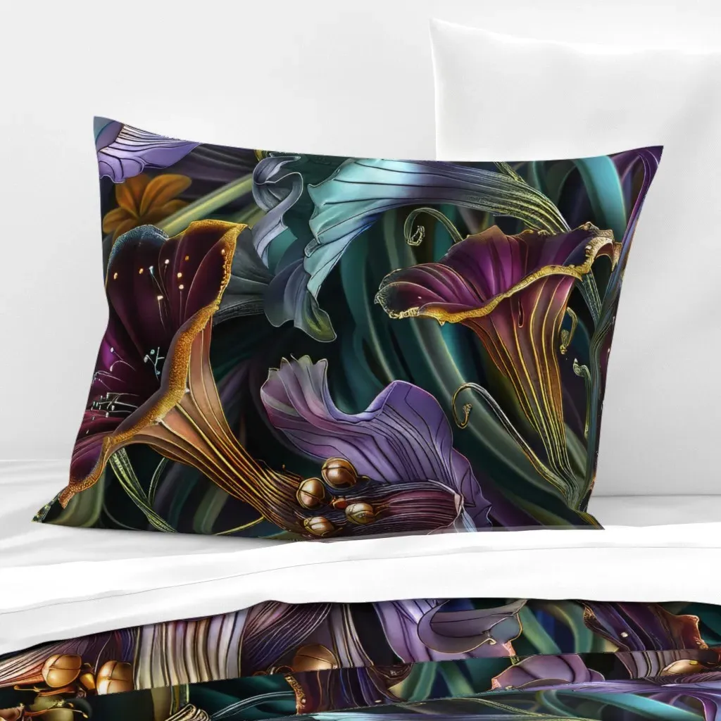 Fairy Sparkle Standard Knife Edge Cushion Cover - Purple, Cotton Sateen product