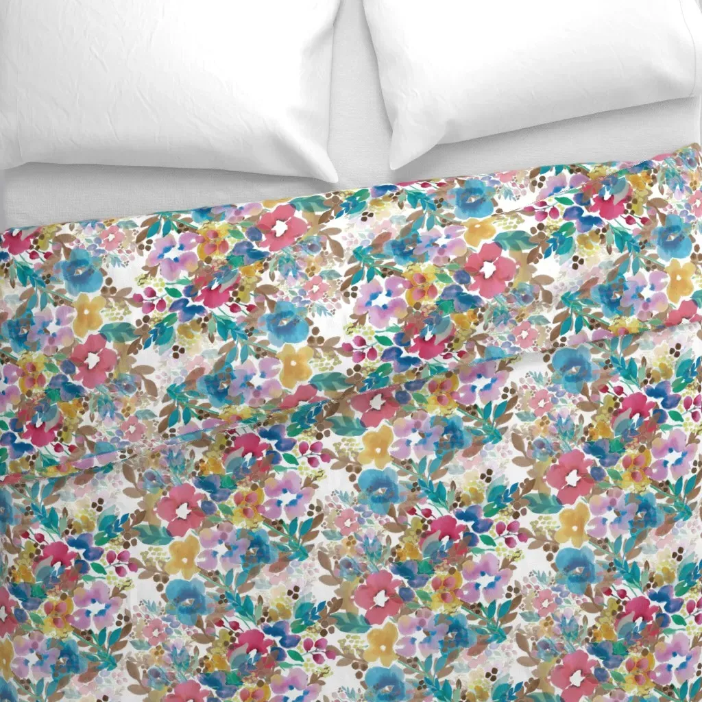 Fall Floral Duvet Cover - Pink alternate view