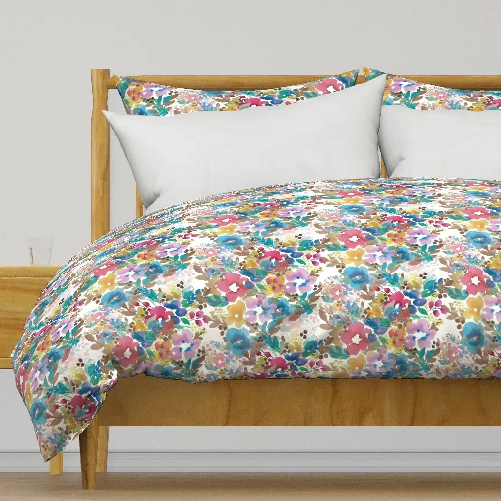 Fall Floral Duvet Cover - Pink product