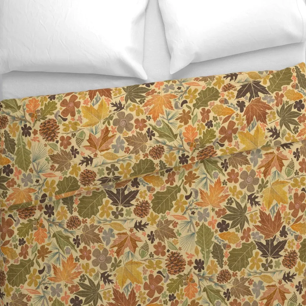 Fall Foliage Favorites Duvet Cover - Beige alternate view