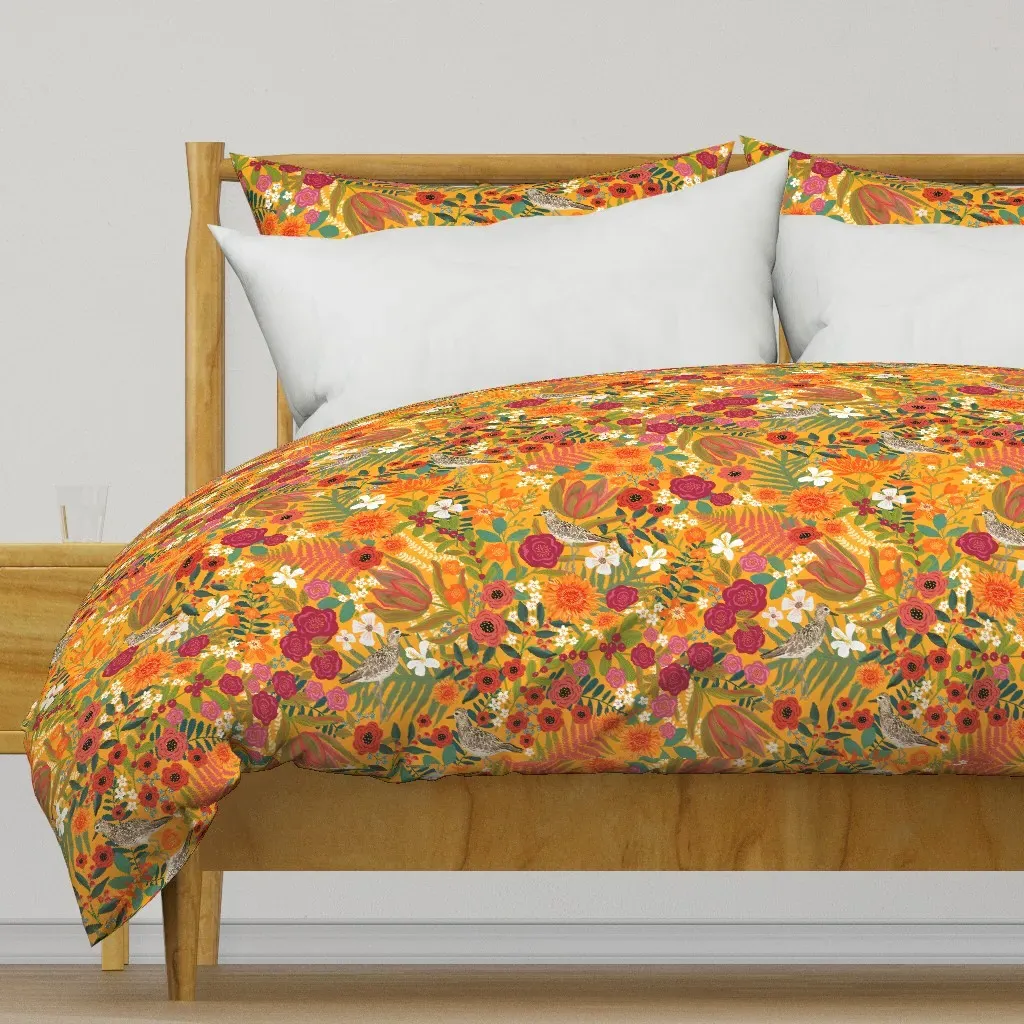 Fall Migration Duvet Cover - Orange product