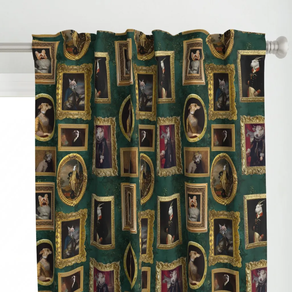 Famous Mystic Goth Curtain Panel - Teal alternate view
