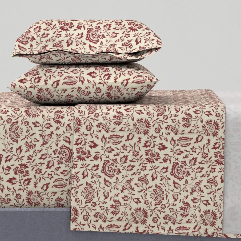 Fanciful Butterfly Flowers Full Sheet Set - Crimson product