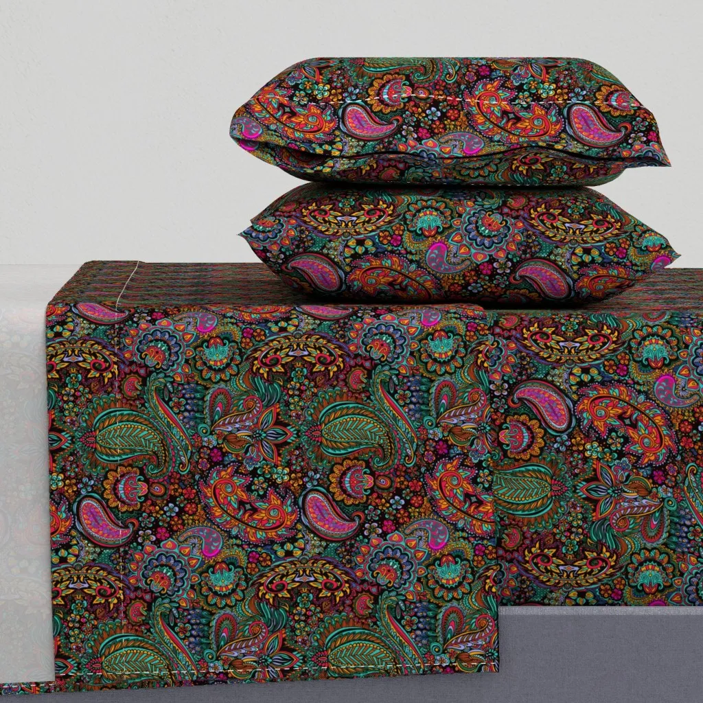 Fandango Paisley Queen Sheet Set - Orange product