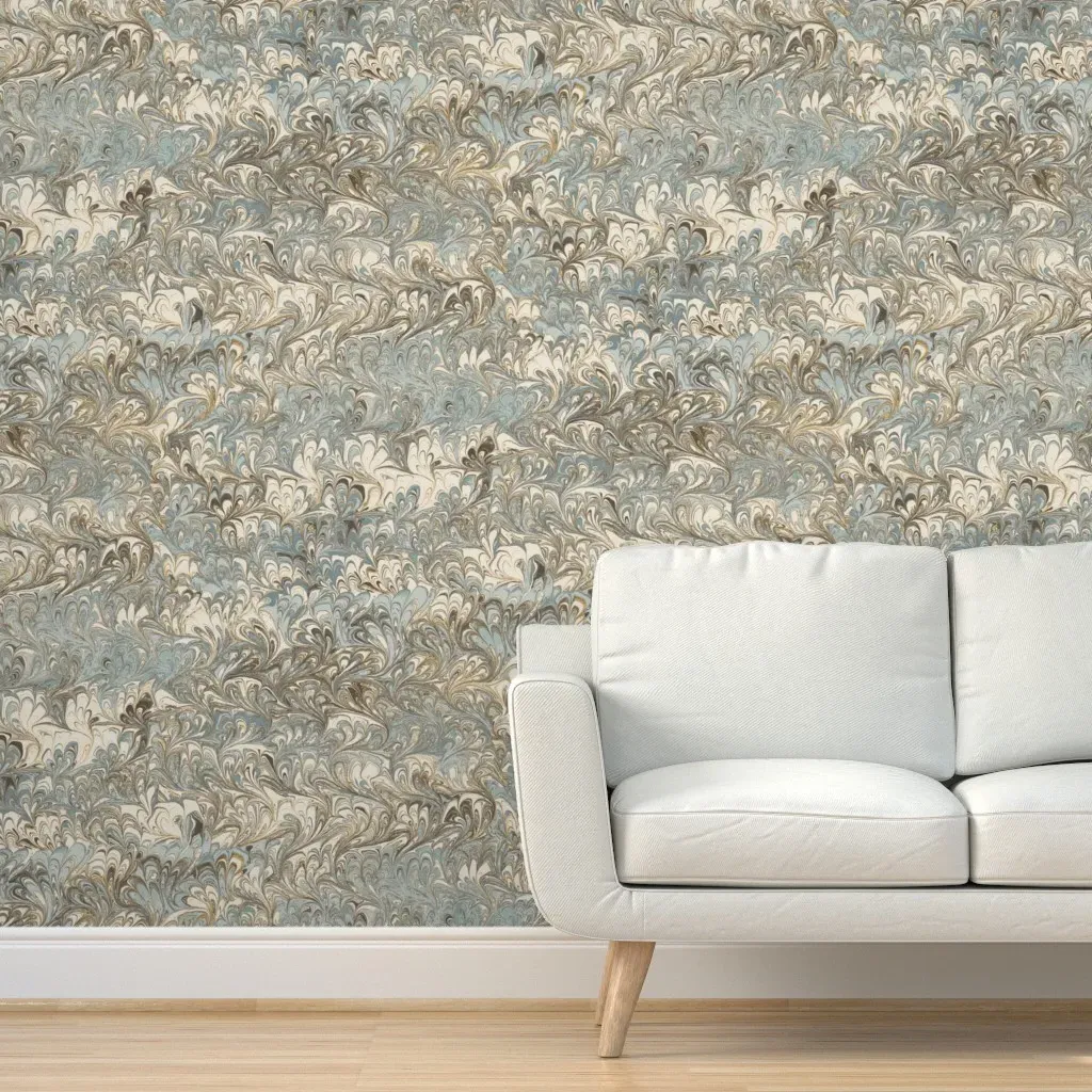Fanfare Custom Jessica Peel and Stick Wallpaper - Blue product