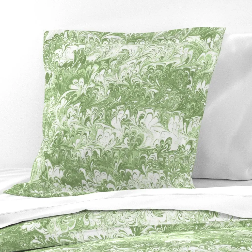 Fanfare In Pickle Euro Pillow Sham - Sage Green product