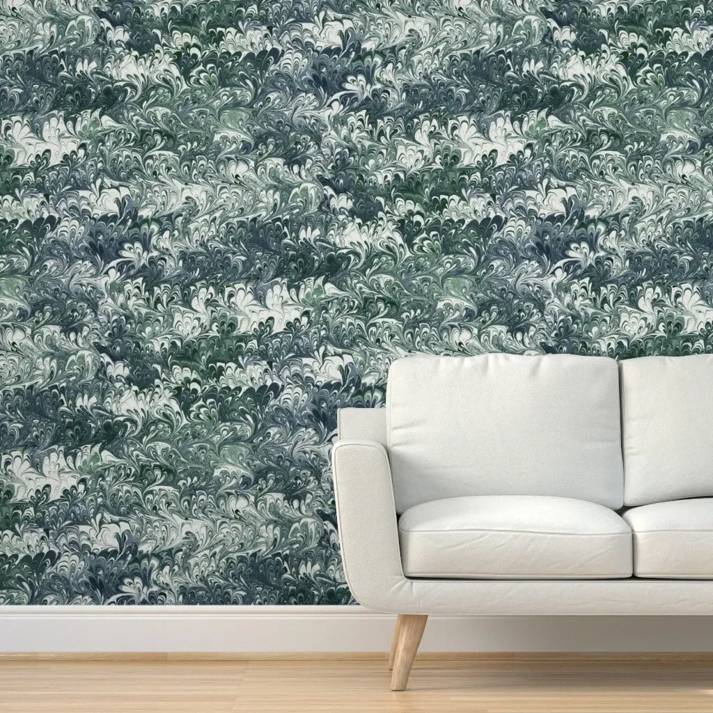 Fanfare Indigo Lehigh Green Peel and Stick Wallpaper - Teal product