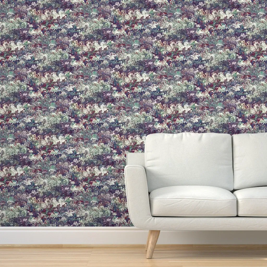 Fanfare Jewel Tone Small Peel and Stick Wallpaper - Burgundy product