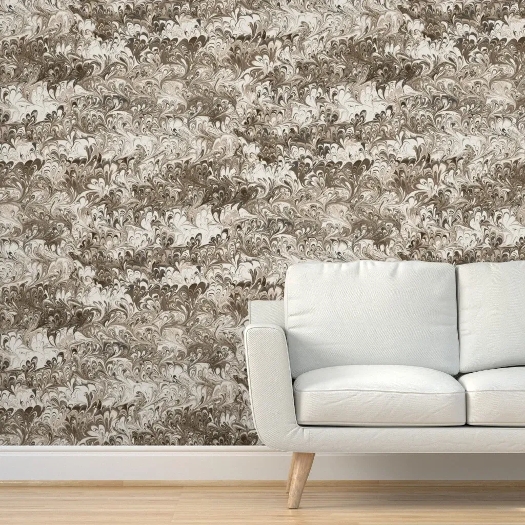 Fanfare Peel and Stick Wallpaper - Brown Charcoal product