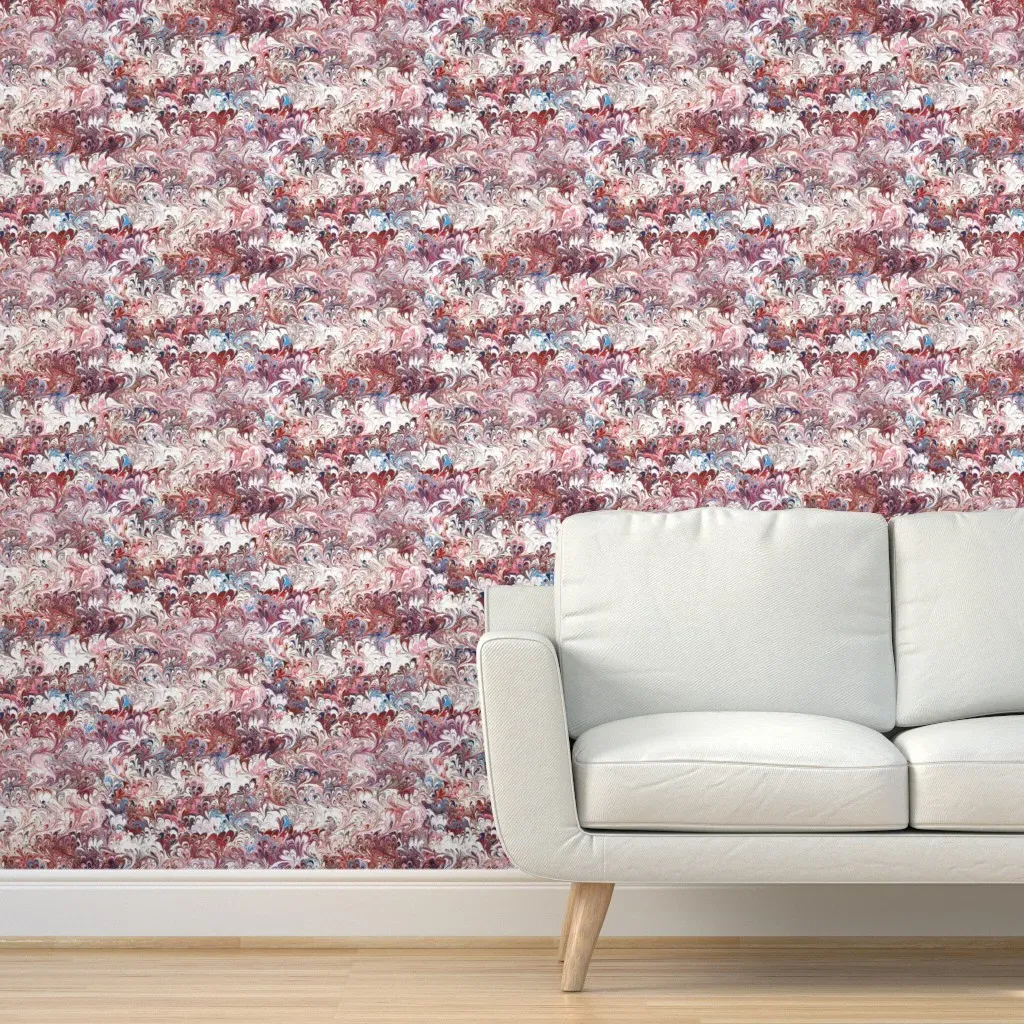 Fanfare Peel and Stick Wallpaper - Burgundy product