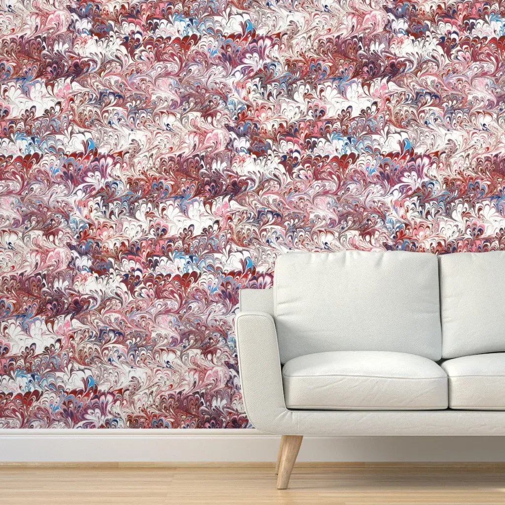 Fanfare Peel and Stick Wallpaper - Burgundy product