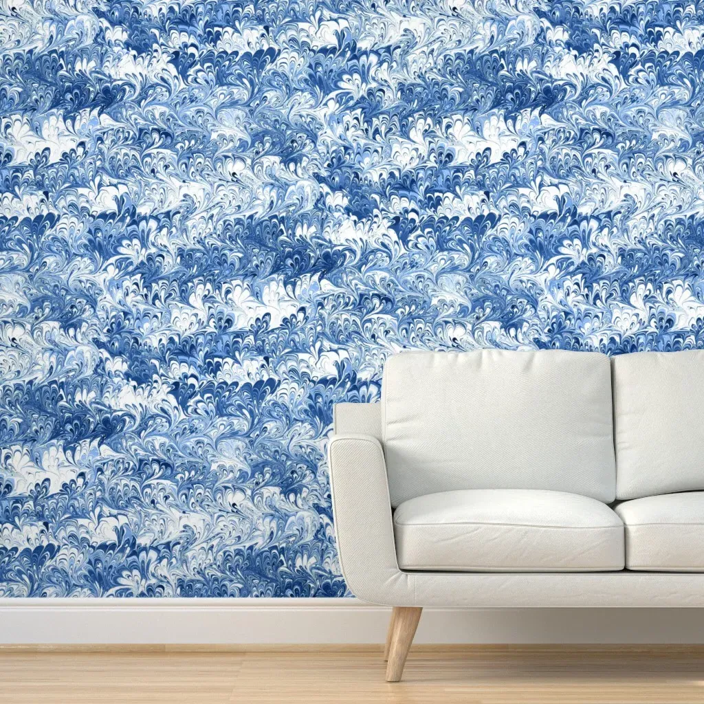 Fanfare Peel and Stick Wallpaper Removable - Blue product