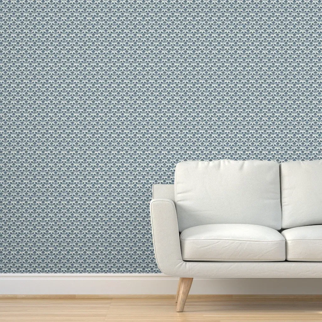 Fanny's Floral Peel and Stick Wallpaper - Denim Blue product