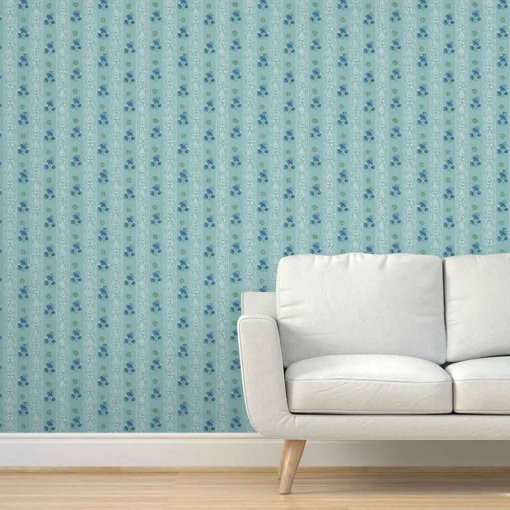 Fantine Ikat Peel and Stick Wallpaper - Turquoise product