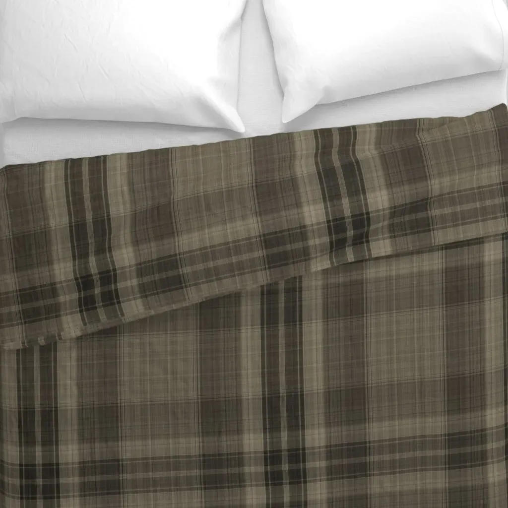 Farmer Brown's Plaid Shirt Duvet Cover - Dark Brown alternate view