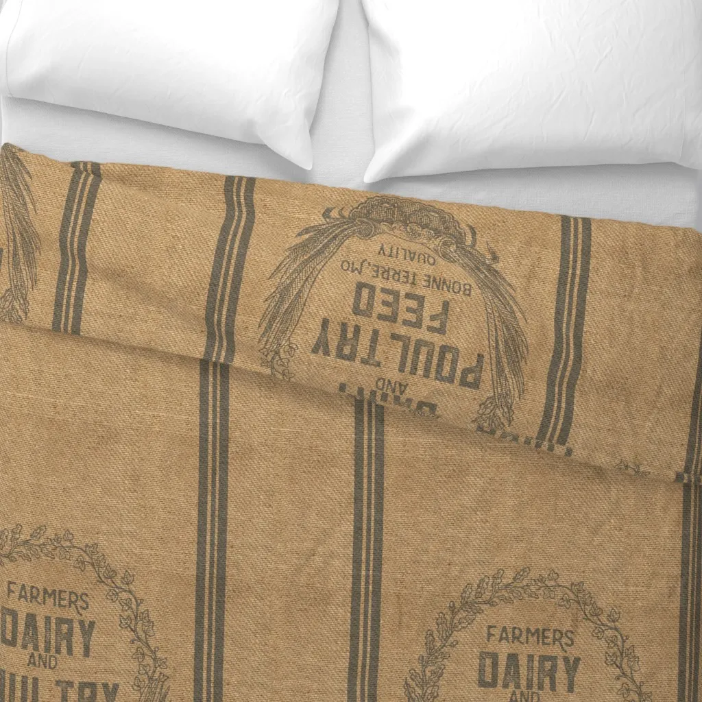 Farmers Dairy Farmhouse Faux Duvet Cover - Beige alternate view