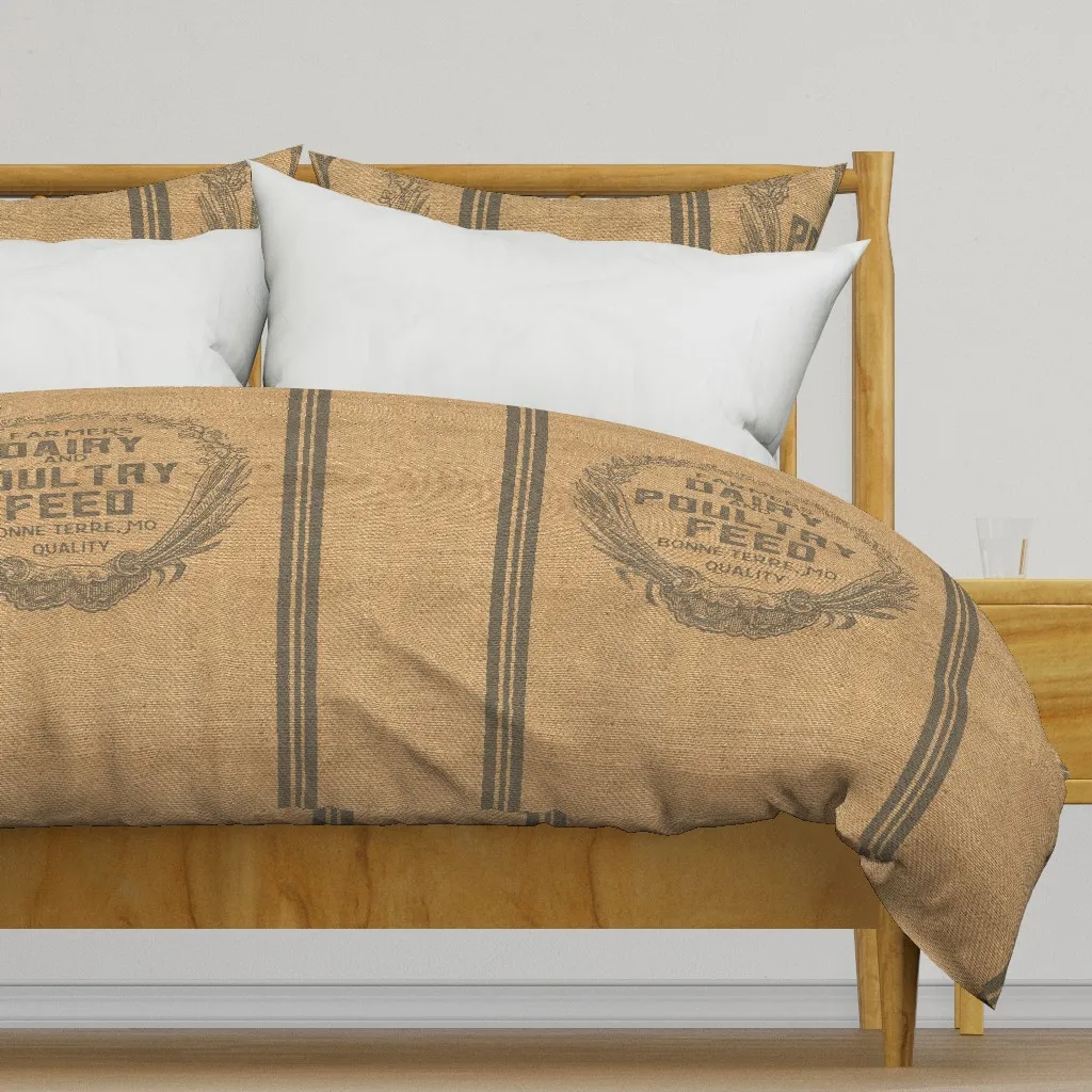 Farmers Dairy Farmhouse Faux Duvet Cover - Beige product