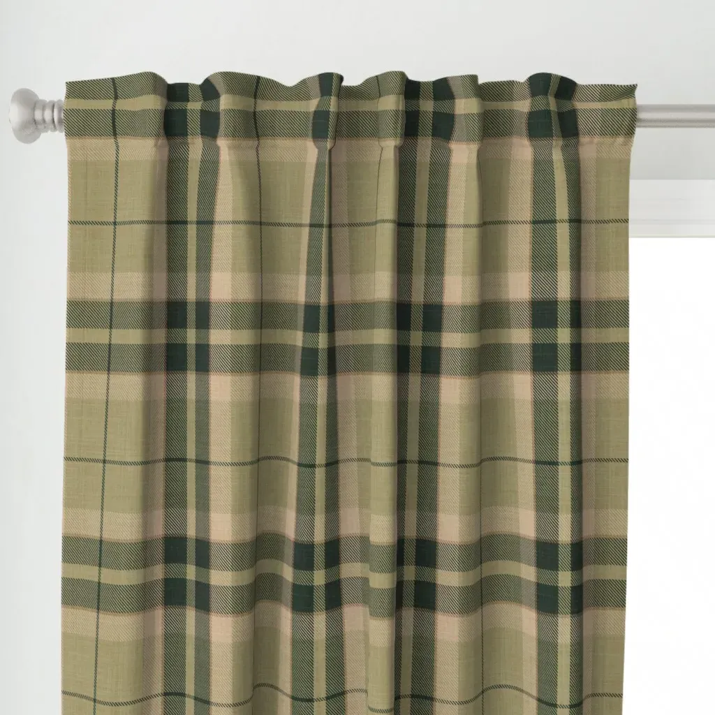 Farmhouse Curtain Panel - Green alternate view