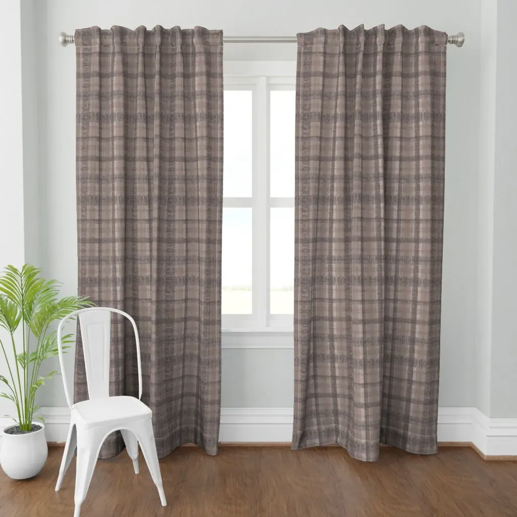 Farmhouse Japandi Curtain Panel - Taupe product