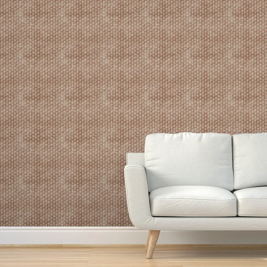 Farmhouse Macha Rust Custom Peel and Stick Wallpaper - Dusty Rose product
