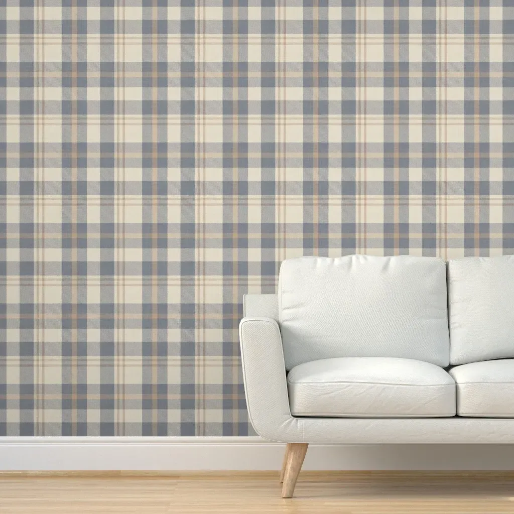 Farmhouse Plaid Peel and Stick Wallpaper - Cream product