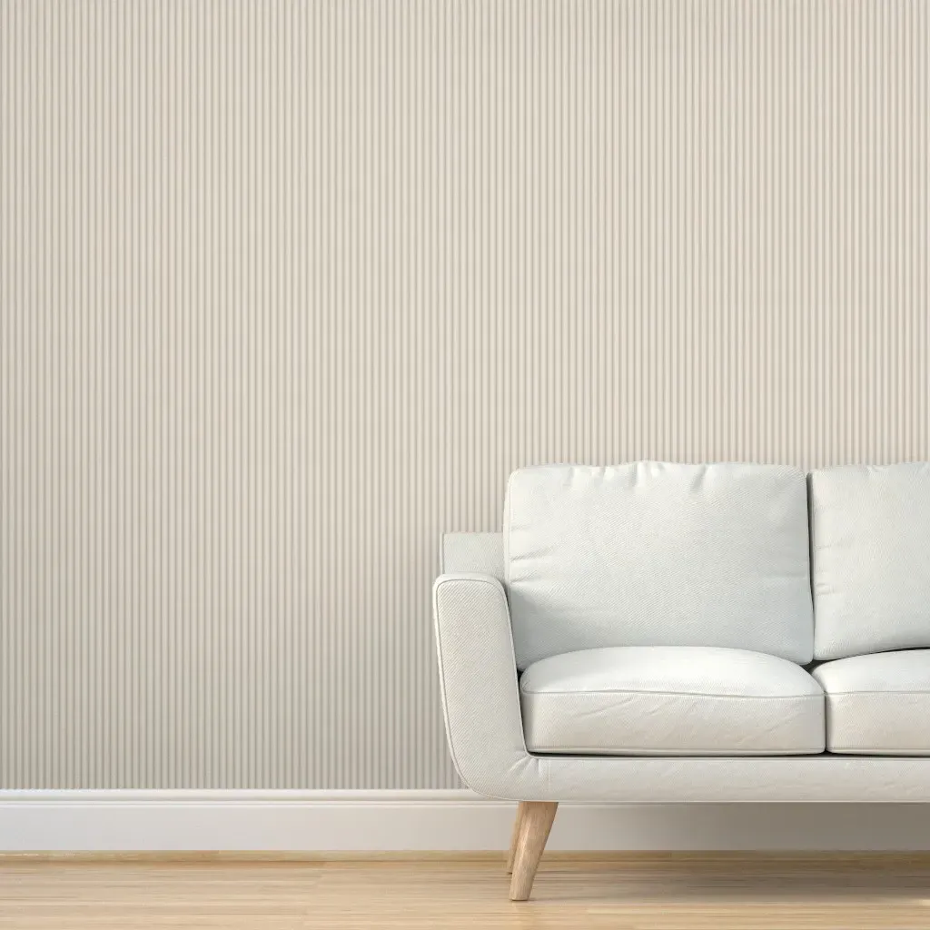 Farmhouse Ticking Peel and Stick Wallpaper - Barnwood Brown Light product