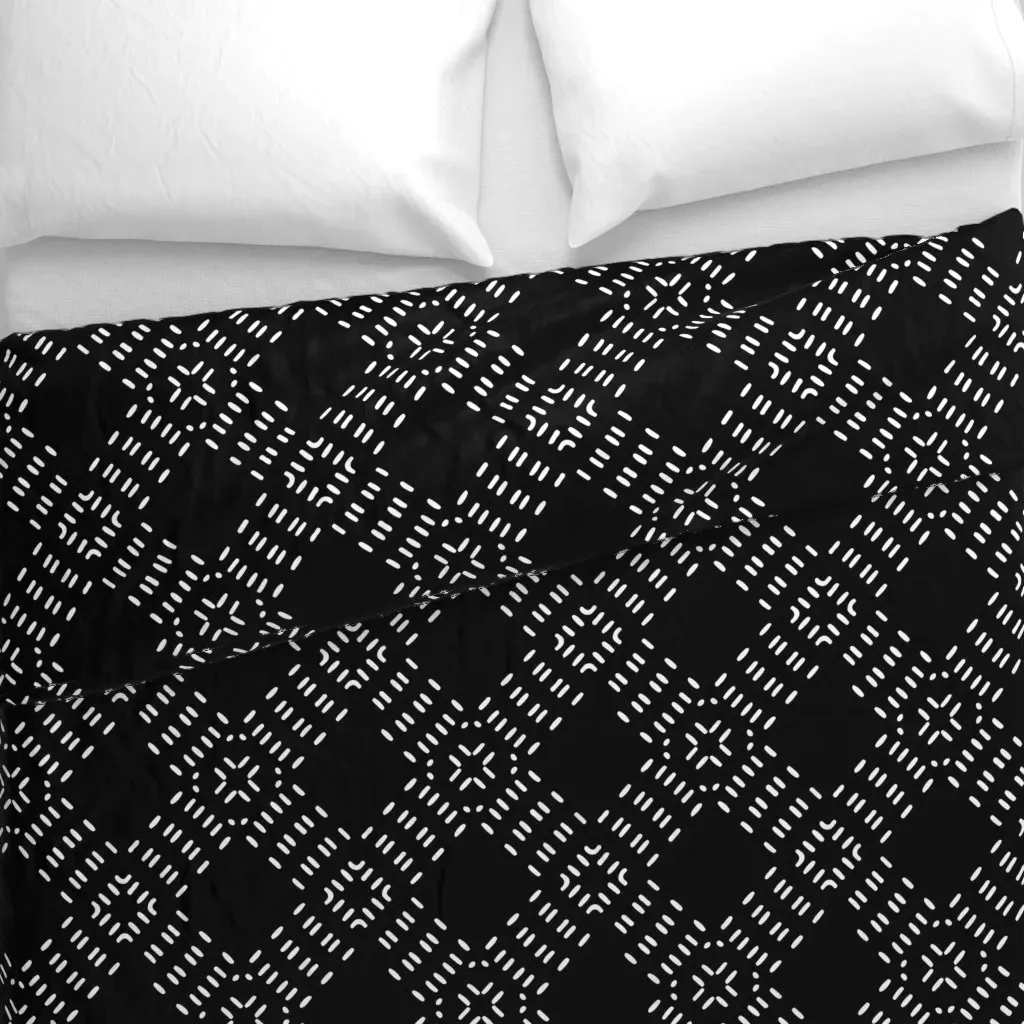 Farmhouse Tile Large Duvet Cover - White alternate view
