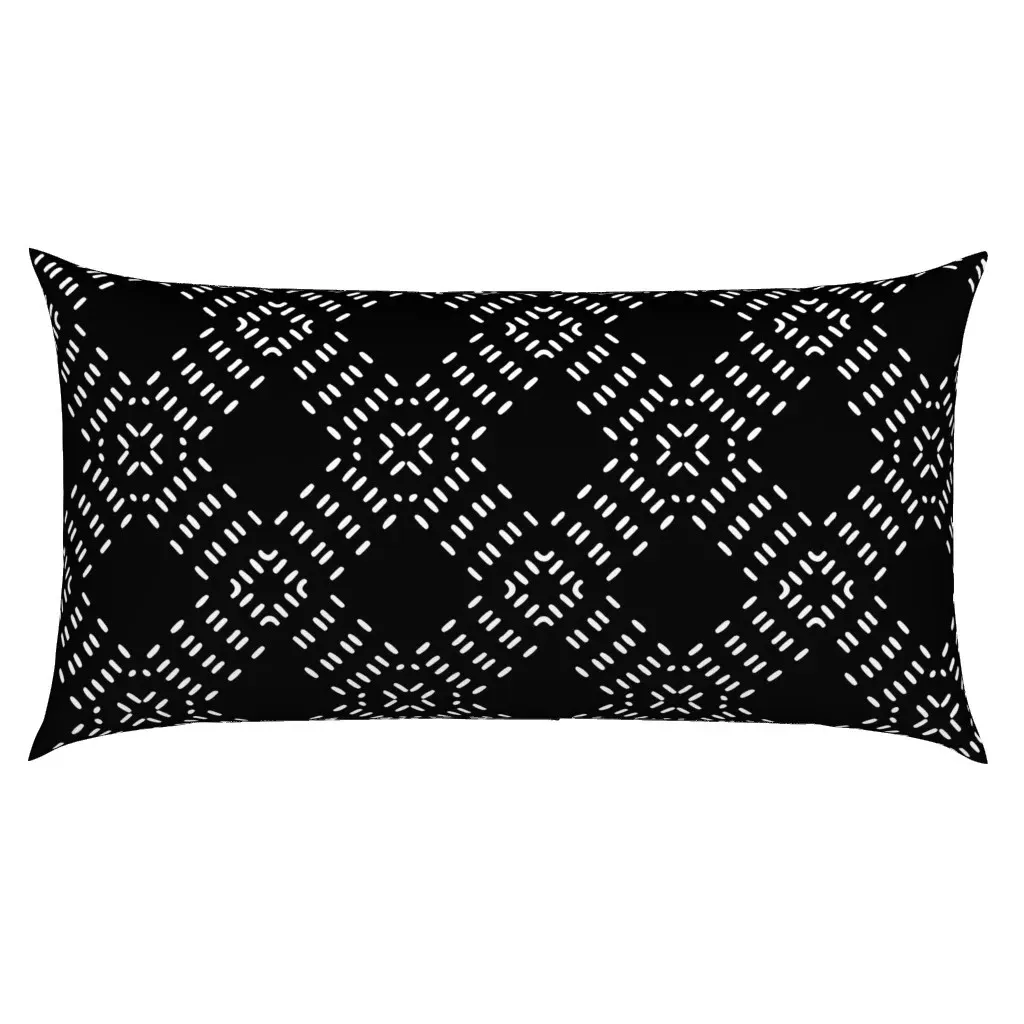 Farmhouse Tile Large Scale King Pillow Sham - Black and White product