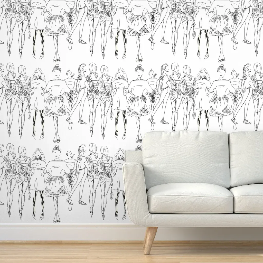 Fashion Line Peel and Stick Wallpaper - Black product