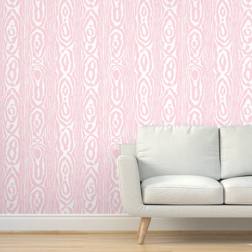 Faux Bois Tulip Peel and Stick Wallpaper - Pink product