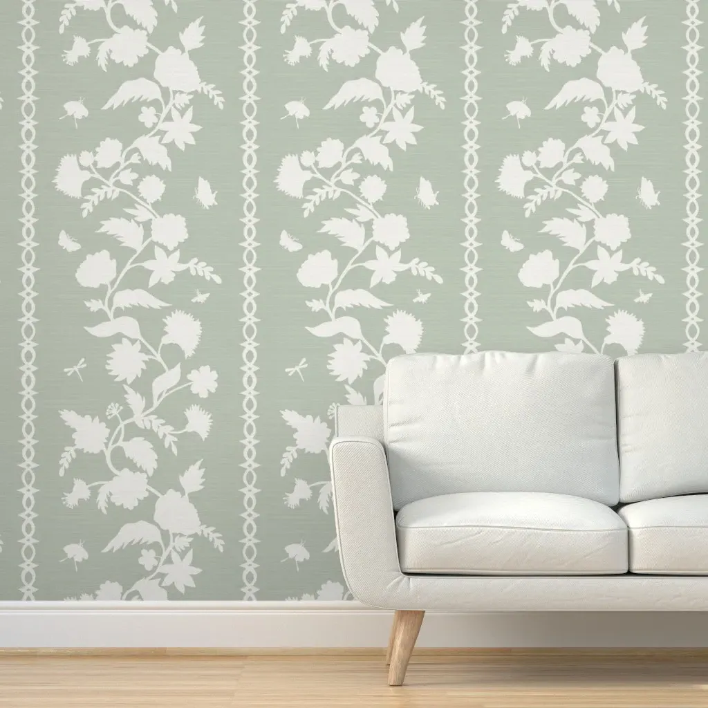 Faux Grasscloth Courtney On Prescott Peel and Stick Wallpaper - Green product