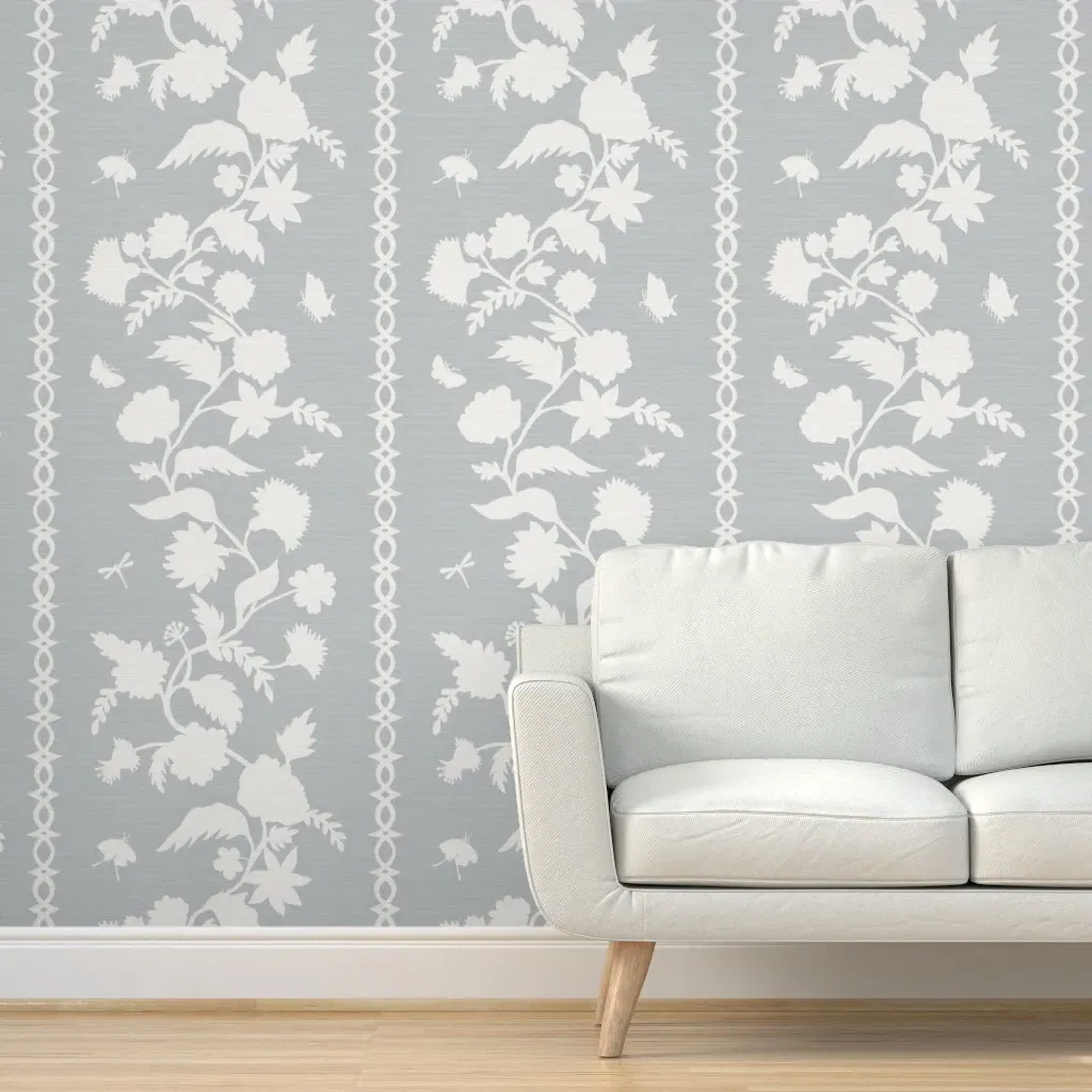 Faux Grasscloth Courtney Peel and Stick Wallpaper - Cool Gray product