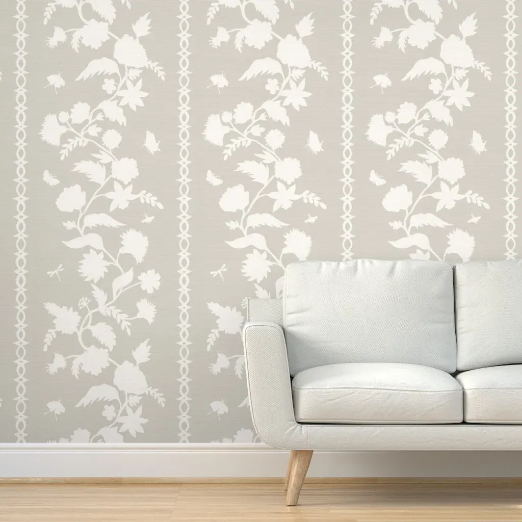 Faux Grasscloth Courtney Peel and Stick Wallpaper - White product