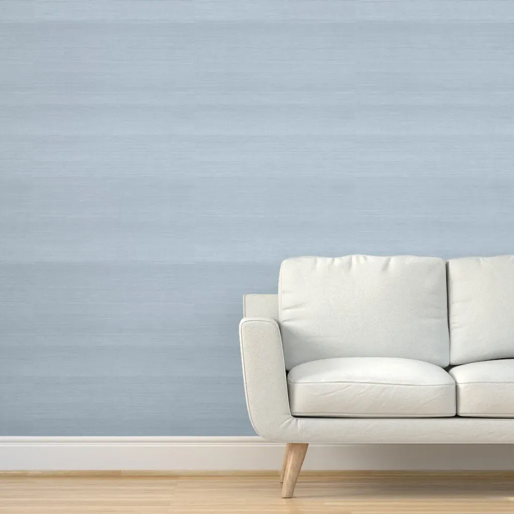 Faux Grasscloth Peel and Stick Wallpaper - Soft Blue product
