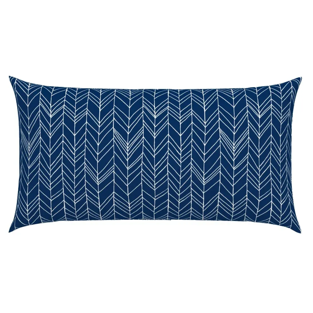 Featherland King Pillow Sham - Navy Blue, White product