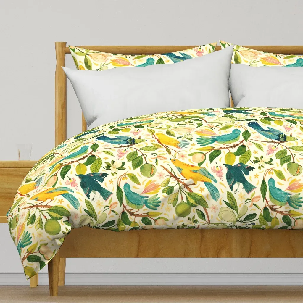 Feathers On The Wind Duvet Cover - Yellow product