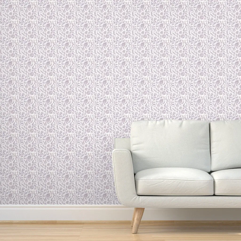 Feathery Floral Peel and Stick Wallpaper - Lavender product