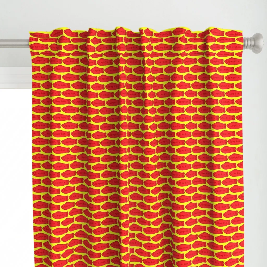 Feesh Of Sveeden Curtain Panel - Red alternate view