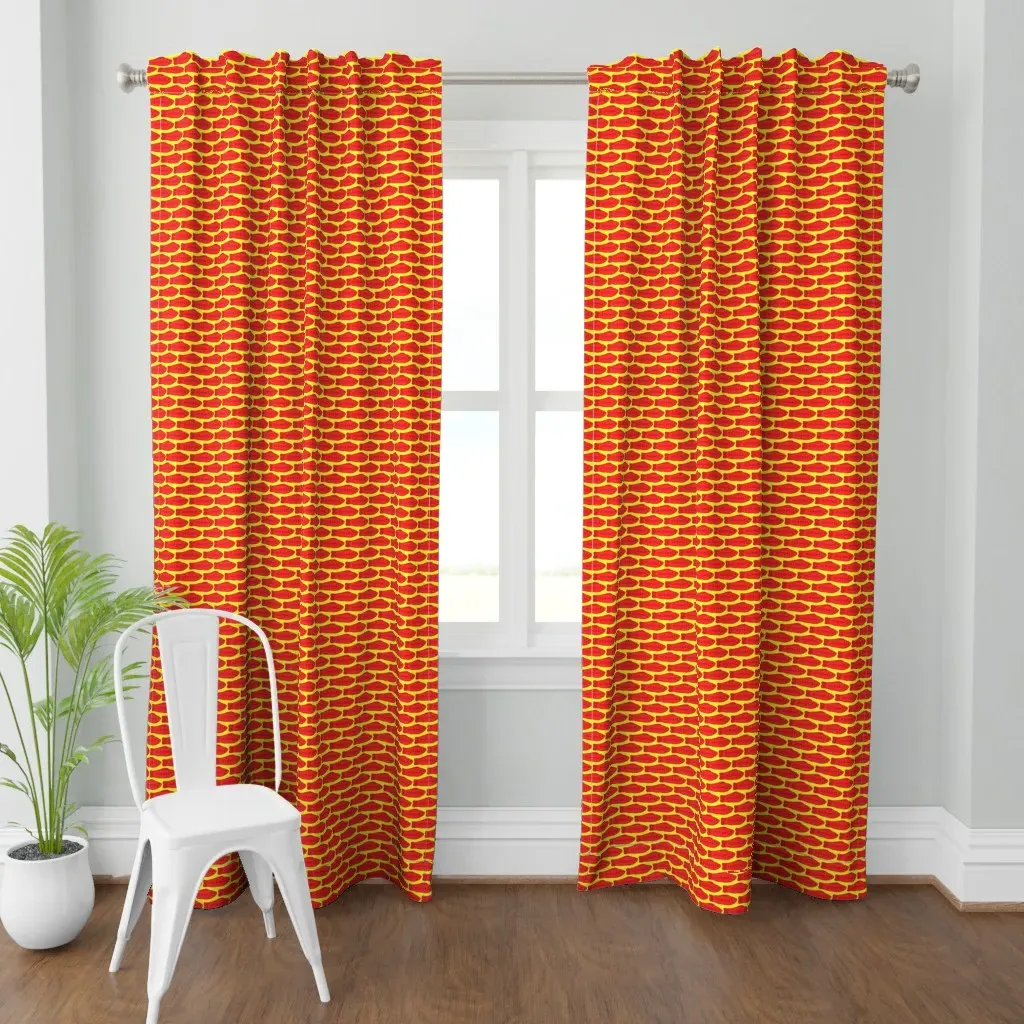 Feesh Of Sveeden Curtain Panel - Red product