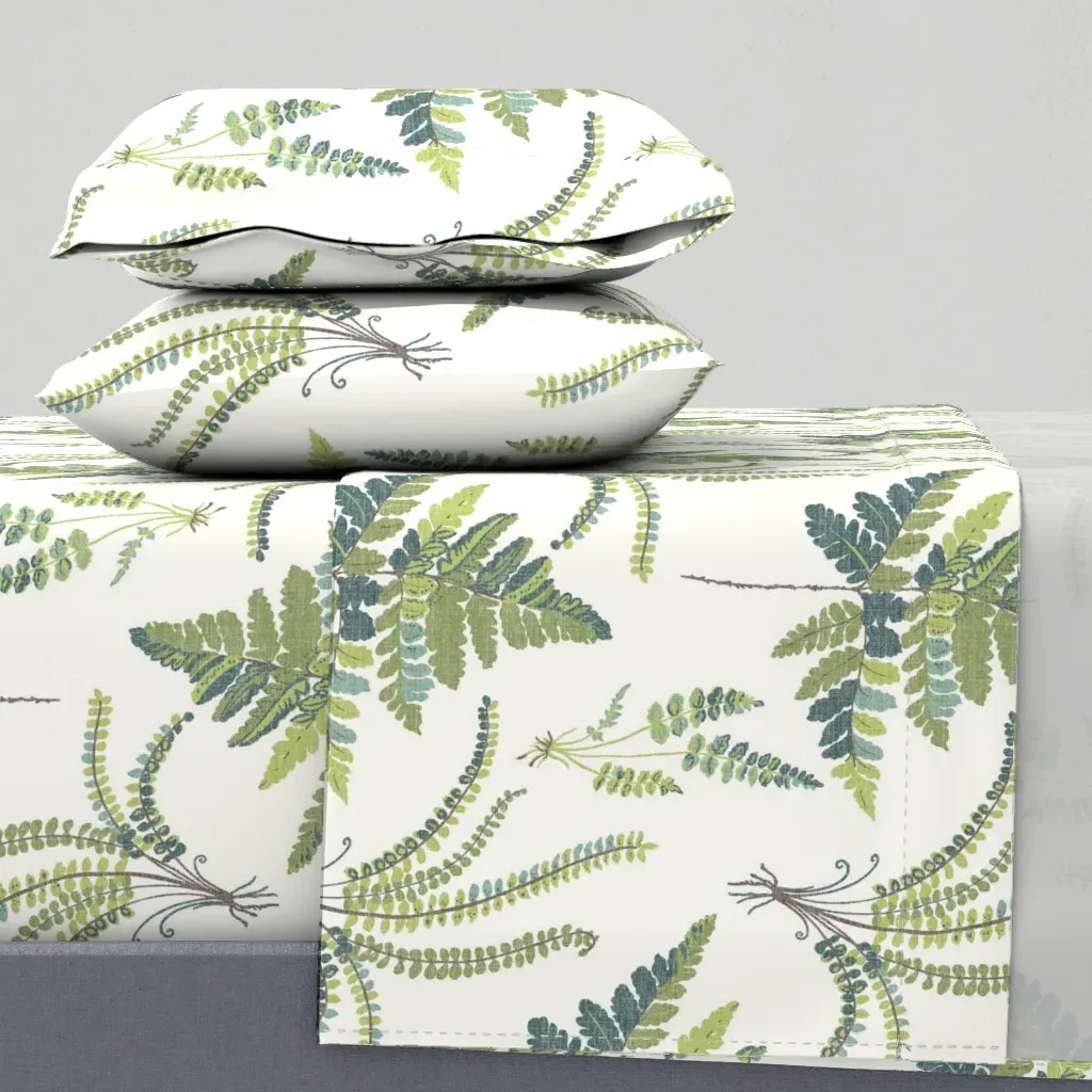 Fern Botanical Twin XL Sheet Set - Green product