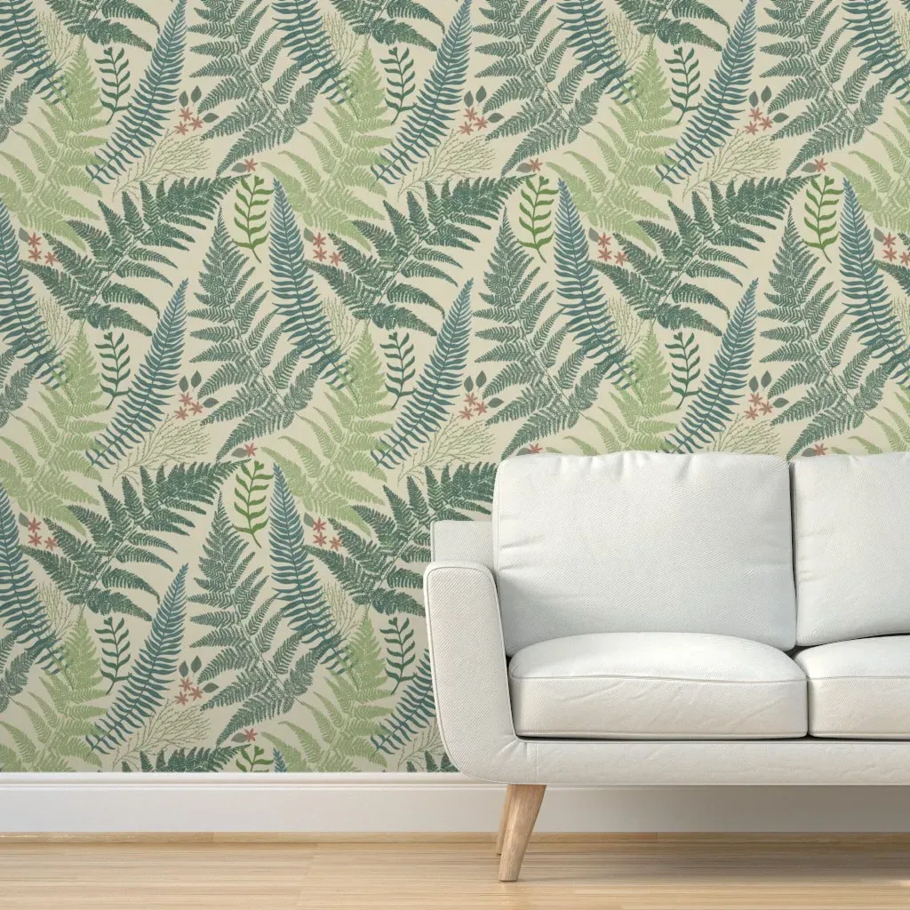 Fern Forest Hawaiian Peel and Stick Wallpaper - Beige product