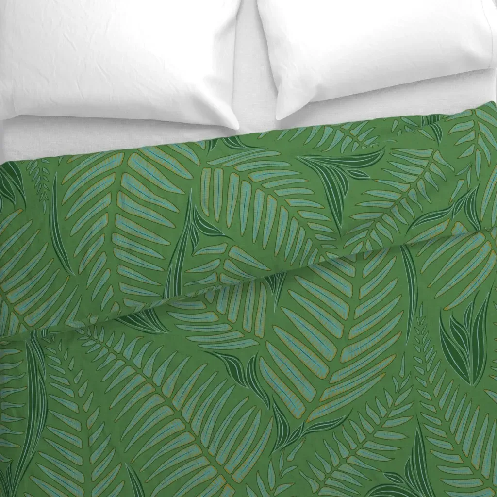 Fern Fronds Terra Futura Duvet Cover - Green alternate view