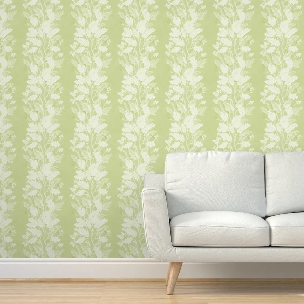 Fern Stripe II Peel and Stick Wallpaper Removable - Pale Green product