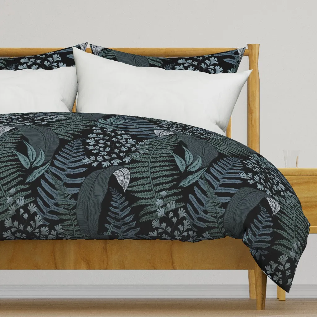 Ferns Duvet Cover - Dark Teal product