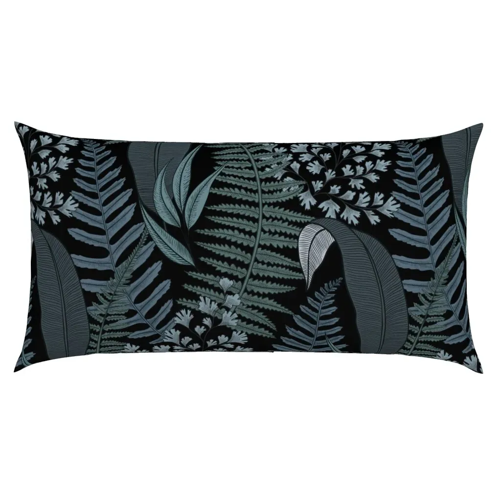 Ferns King Size Pillow Sham - Dark Teal product