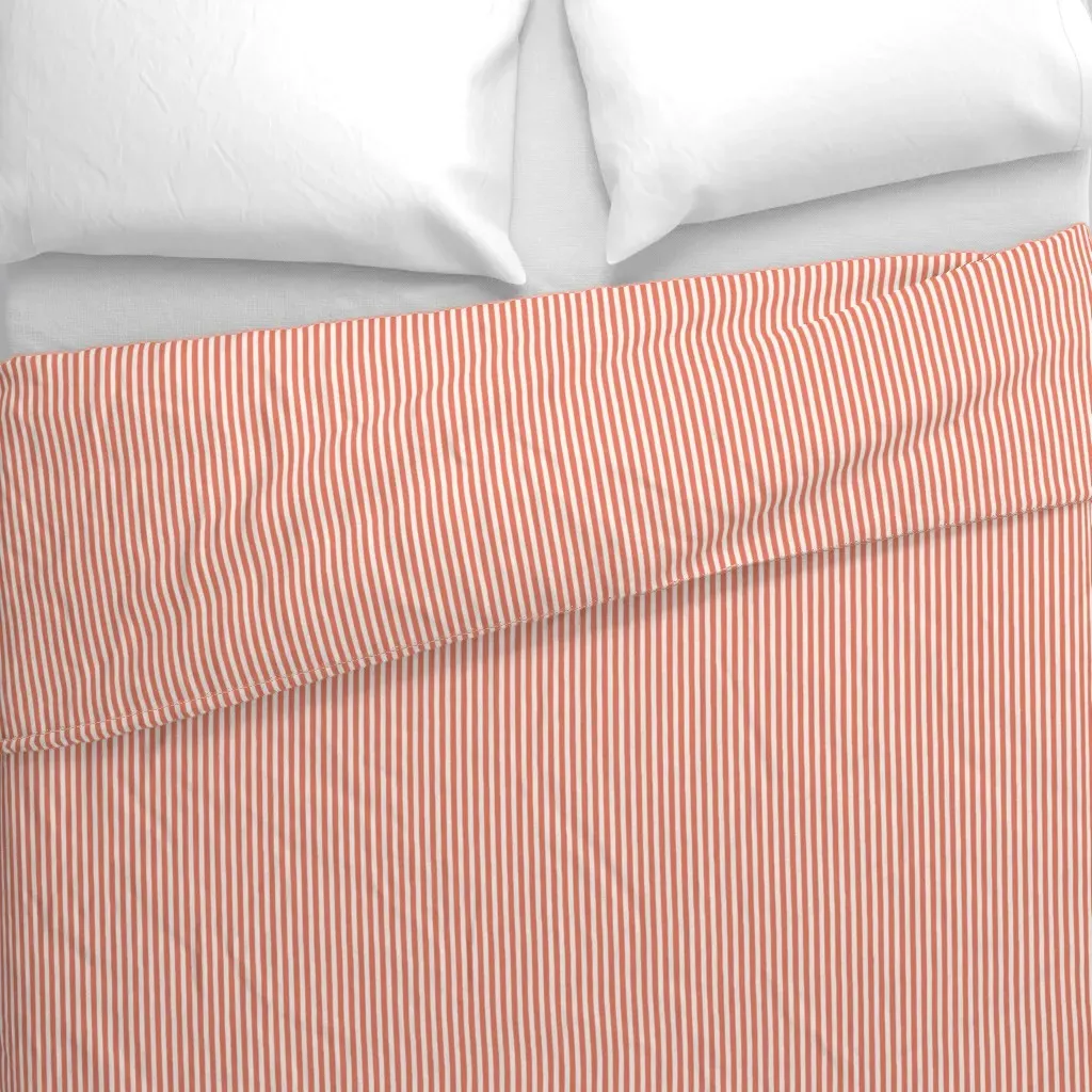 Festive Red Candy Duvet Cover - Coral alternate view