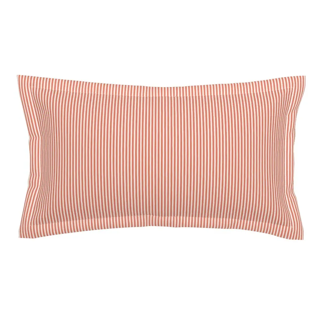 Festive Red Candy Stripe King Pillow Sham - Coral product